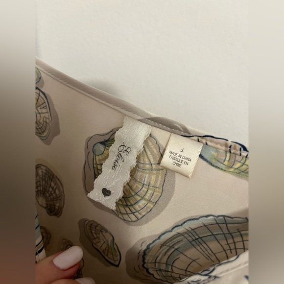 Eloise seashell and mermaid silk slip dress, Anthropologie. - Picture 3 of 5